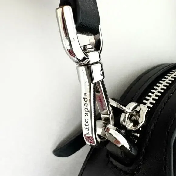 Kate Spade Penguin Crossbody Bag Dome Leather Black/White Novelty Purse - Picture 12 of 14